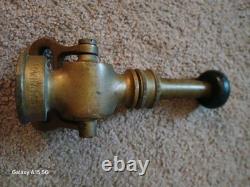 Antique Powahatan 9 1/2 Pure brass Fire Fighting Hose Nozzle
