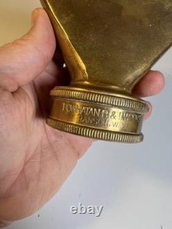 Antique Powhatan Brass Works Fire Hose Nozzle Reducer Ranson West Virginia c1910