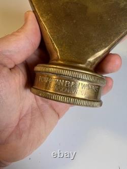 Antique Powhatan Brass Works Fire Hose Nozzle Reducer Ranson West Virginia c1910