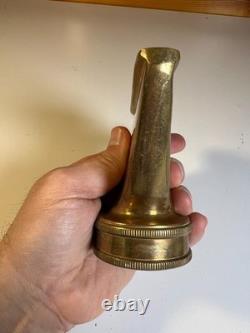 Antique Powhatan Brass Works Fire Hose Nozzle Reducer Ranson West Virginia c1910