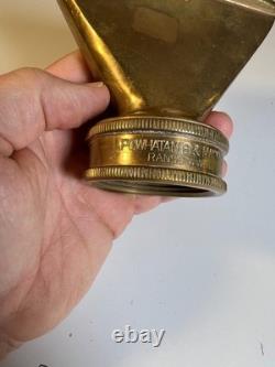 Antique Powhatan Brass Works Fire Hose Nozzle Reducer Ranson West Virginia c1910