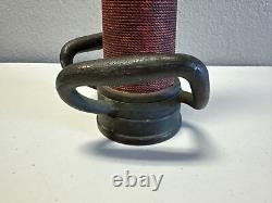 Antique Red Woven Brass Master Fire Stream Nozzle Firefighter Memorabilia 18 in