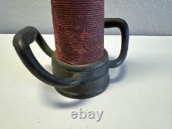 Antique Red Woven Brass Master Fire Stream Nozzle Firefighter Memorabilia 18 in