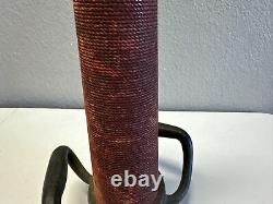 Antique Red Woven Brass Master Fire Stream Nozzle Firefighter Memorabilia 18 in