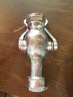 Antique Rockwood Sprinkler Co Heavy Brass Fire Dept Firefighting Hose Nozzle