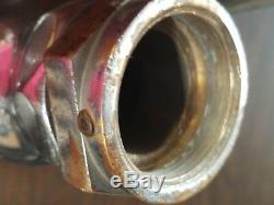 Antique Rockwood Sprinkler Co Heavy Brass Fire Dept Firefighting Hose Nozzle