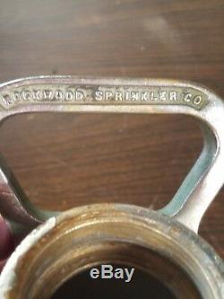 Antique Rockwood Sprinkler Co Heavy Brass Fire Dept Firefighting Hose Nozzle