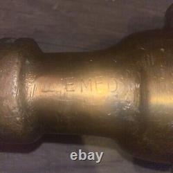 Antique Rockwood Sprinkler Company Heavy Clean Brass Fire Nozzle Worcester Mass