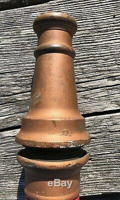 Antique Solid Brass 30 Fire Hose Nozzle Playpipe Firefighting Newburyport MA