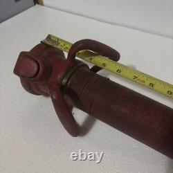 Antique Solid Brass 30 Fire Hose Nozzle Playpipe Firefighting Newburyport MA