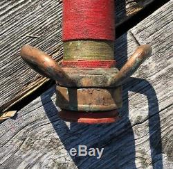 Antique Solid Brass 30 Fire Hose Nozzle Playpipe Firefighting Newburyport MA