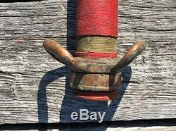 Antique Solid Brass 30 Fire Hose Nozzle Playpipe Firefighting Newburyport MA