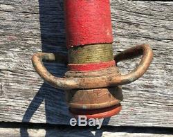 Antique Solid Brass 30 Fire Hose Nozzle Playpipe Firefighting Newburyport MA