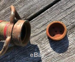 Antique Solid Brass 30 Fire Hose Nozzle Playpipe Firefighting Newburyport MA