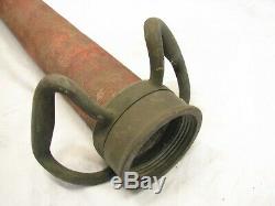 Antique Solid Brass 30 Long Fire Fighting Hose Nozzle Tip Firefighter Tool