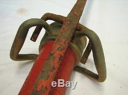 Antique Solid Brass 30 Long Fire Fighting Hose Nozzle Tip Firefighter with Hanger