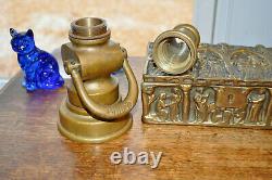 Antique Solid Brass Chicago Fire Hose Nozzle with Shut Off Valve Brass Handle
