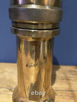 Antique Solid Brass Fire Hose Nozzle