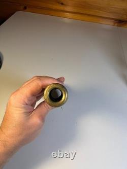 Antique Solid Brass Fire Hose Nozzle Early Firefighter Equipment 10 1/8