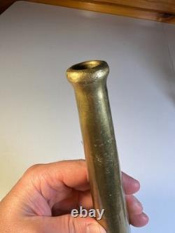 Antique Solid Brass Fire Hose Nozzle Early Firefighter Equipment 10 1/8