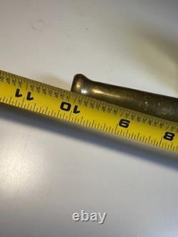 Antique Solid Brass Fire Hose Nozzle Early Firefighter Equipment 10 1/8