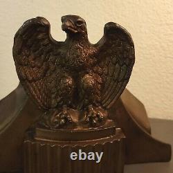 Antique / Vintage Brass Ornate Decorative Eagle Fire Hose Control Base