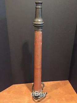 Antique Vintage Copper and Brass Fireman's Fire Hose Nozzle 1954