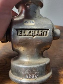 Antique Vintage Elkhart Brass Chief Firefighter Firefighting Hose Nozzle With Ball