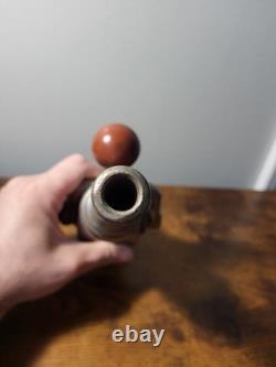 Antique Vintage Elkhart Brass Chief Firefighter Firefighting Hose Nozzle With Ball