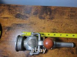 Antique Vintage Elkhart Brass Chief Firefighter Firefighting Hose Nozzle With Ball