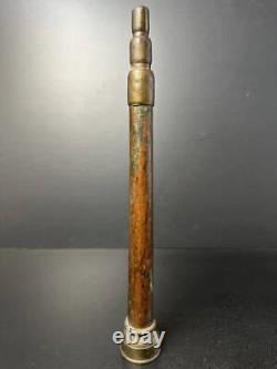 Antique Vintage Fire Fighting Nozzle Copper Hose made in japan