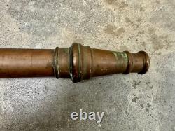 Antique Vintage Fire Hose Nozzle Solid Brass HB Sherman MFG Co Smooth Bore