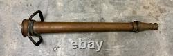 Antique Vintage Fire Hose Nozzle Solid Brass HB Sherman MFG Co Smooth Bore