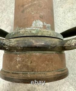 Antique Vintage Fire Hose Nozzle Solid Brass HB Sherman MFG Co Smooth Bore