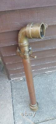 Antique Vintage Fireman's Nozzle Brass Fire Brigade's Fire Hose 16 INCHES