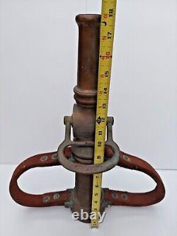 Antique Vintage Huge Deck Gun Fire Department Deluge Water Brass Nozzle