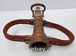 Antique Vintage Huge Deck Gun Fire Department Deluge Water Brass Nozzle