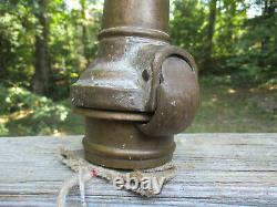 Antique Vintage Jones-Snap John Clay Co. Brass Fire Hose Nozzle & Unusual Clamp