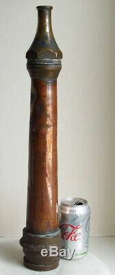 Antique Vintage Merryweather Brass & Copper Fire Hose Nozzle 5/8 48.5 CM Tall