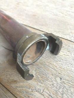 Antique Vintage Original Brass Copper Rare Fire Hose Branch Nozzle