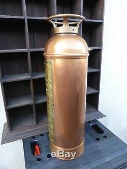 Antique Vintage Pacific Fire Extinguisher Copper/Brass Display Only