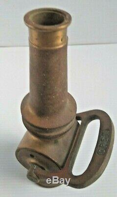 Antique Vintage Powhatan Brass Fire Hose Nozzle