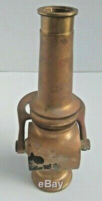 Antique Vintage Powhatan Brass Fire Hose Nozzle