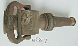 Antique Vintage Powhatan Brass Fire Hose Nozzle