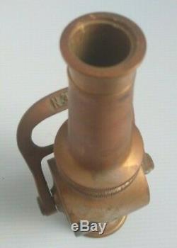 Antique Vintage Powhatan Brass Fire Hose Nozzle
