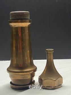 Antique Vintage S. Booth Coulter Brass Fire Hose Nozzle Heavy Duty
