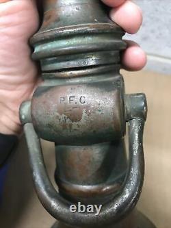 Antique Vintage The Woodhouse Mfg Co NYC Brass Fire Hose Nozzle Sprayer