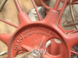 Antique WALL MOUNT FIRE HOSE REEL 21 from Florida & Michigan