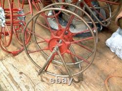 Antique WALL MOUNT FIRE HOSE REEL 21 from Florida & Michigan