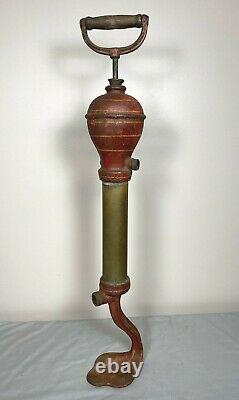 Antique Water Pump, FIRE, BILGE, GOULDS Mfg, Seneca Falls ORIGINAL PAINT